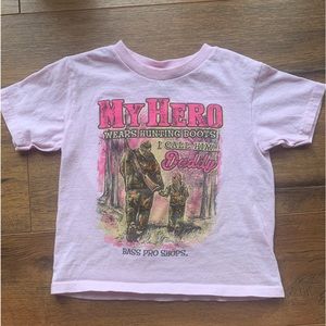 3T my hero wears hunting boots pink t shirt
